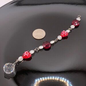 Hearts Car Rearview Mirror Suncatcher Prism Charm Ornament Gift Handmade CC112